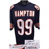 Image 1 : Dan Hampton Signed Chicago Bears TB Navy Prostyle Jersey Dual #99 HOF 2002 & "DANIMAL" XL
