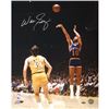 Image 1 : Walt Frazier Signed Jump Shot Over Jerry West 8X10 Photo