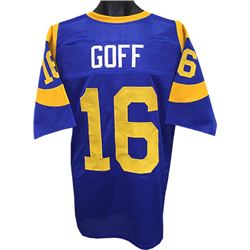 Jared Goff Los Angeles Rams Unsigned TB Blue Prostyle Jersey XL