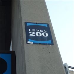 Level 200 Escalator Sign From  Giants Stadium (23 7/8X14)