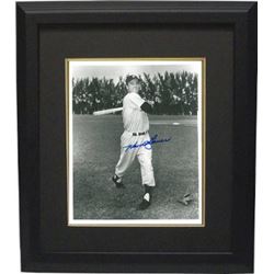 Hank Bauer Signed New York Yankees Vintage B&W 8X10 Photo Custom Framed (Deceased)