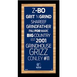 Memphis Grizzlies Subway Sign Wall Art 9.5X19 Photo