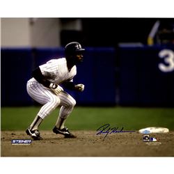 Rickey Henderson Signed Leading Off Of 2Nd Base 16X20 Photo