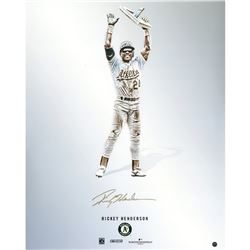 Rickey Henderson Signed Steiner Platinum Collection 16X20 Photo