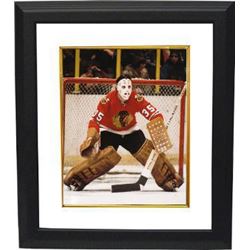 Tony Esposito Unsigned Chicago Blackhawks 8X10 Photo Custom Framed