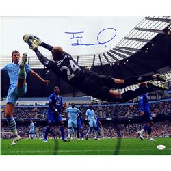 Tim Howard Signed Black Jersey Everton Save 16X20 Photo( JSA)