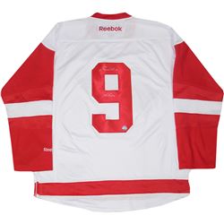 Gordie Howe Signed Red Wings White Jersey W/ Mr. Hockey Insc (LOJO Sports Auth)