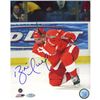 Image 1 : Brett Hull Red Wings Red Jersey Slap Shot Vertical 8X10 Photo