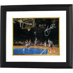 Christian Laettner Signed Duke Blue Devils Horizontal 8X10 Photo Custom Framed 1992 The Shot Vs Kent