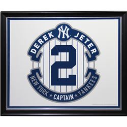 Derek Jeter Retirement Logo Framed Collage