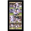 Image 1 : Derek Jeter The Flip Story Board Framed 10X20 4 Photo Collage