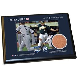 Derek Jeter Moments: The Flip 4X6 Dirt Plaque
