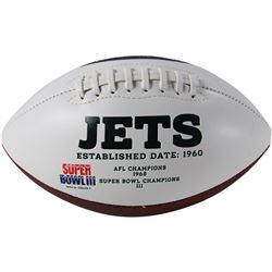 New York Jets White Panel Full Size Football