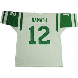 1969 New York Jets Team Signed White Joe Namath Mitchell & Ness Jersey (LE/12) ( 24 Signatures)