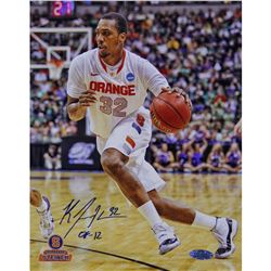 Kris Joseph Syracuse White Jersey Drive Vertical 8X10 Photo W/ "08-12" Insc.