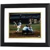 Hank Aaron Signed Atlanta Braves 16X20 Photo Custom Framed (Color Swing Vs Astros)- Steiner Hologram