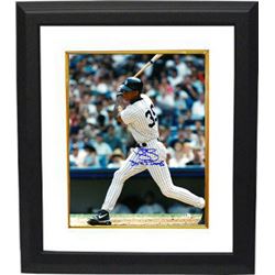 Darryl Strawberry Signed New York Yankees 16X20 Photo Custom Framed 3X WS Champs