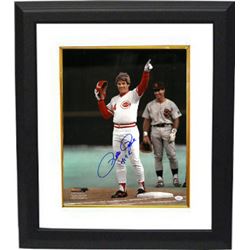 Pete Rose Signed Cincinnati Reds 16X20 Photo Custom Framed 4192 (Record Breaker)-JSA Hologram