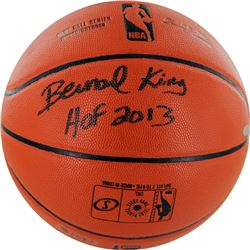 Bernard King Signed I/O Basketball W/ HOF Insc