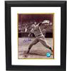 Bob Feller Signed Cleveland Indians 8X10 Vintage Sepia Photo Custom Framed (Pitching)