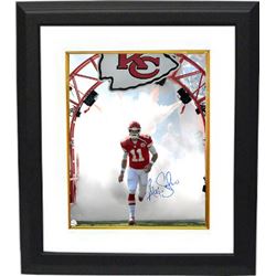 Alex Smith Signed Kansas City Chiefs 16X20 Photo Custom Framed- Smith Hologram (Running Out Pregame)