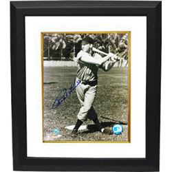 Ralph Kiner Signed Pittsburgh Pirates Sepia 8X10 Photo Custom Framed (Deceased- Batting)