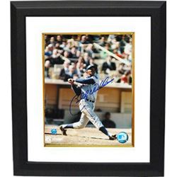 Billy Williams Signed Chicago Cubs 8X10 Photo Custom Framed (Batting)