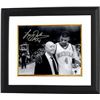 Larry Johnson Signed UNLV Runnin' Rebels B&W 8X10 Photo Custom Framed W/ Jerry Tarkanian- Steiner Ho