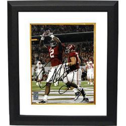 Derrick Henry Signed Alabama Crimson Tide 8X10 Photo Custom Framed #2 (Touchdown Hands Up Celebratio