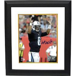 Marcus Mariota Signed Tennessee Titans 8X10 Photo Custom Framed #8 (TD Hands-Up Celebration)- Mariot