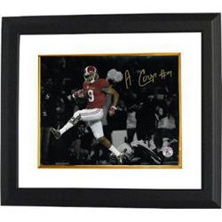 Amari Cooper Signed Alabama Crimson Tide 8X10 Photo Custom Framed #9 (Horizontal Spotlight Run)