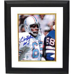 Elvin Bethea Signed Houston Oilers 8X10 Photo Custom Framed HOF 03 (White Jersey)-Bethea Hologram