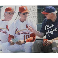 Bob Knight Signed 8X10 W/ Jim Leyland & Tony La Russa