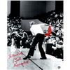Image 1 : Bob Knight Signed Throwing Chair B&W W/ Red Chair 8X10 Photo W/ "To The Ref" Insc.
