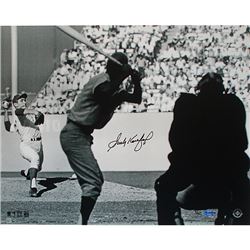 Sandy Koufax WS Pitching B&W 16X20 Photo LE 32 (UDA Auth) (MLB Auth)