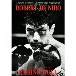 Jake Lamotta Signed 24X33 Movie Poster W/ "Raging Bull" Insc ( Signed In Silver)