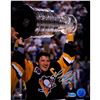 Image 1 : Mario Lemieux Signed 1991 Raising The Cup (Player) 8X10 Photo  )( Reichpm Auth)