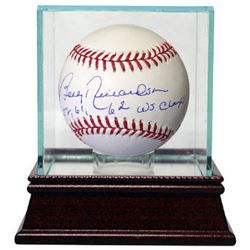 Bobby Richardson Signed Official Major League Baseball 58, 61, 62 WS Champs W/ Glass Case (New York 