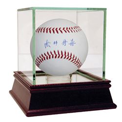 Hideki Matsui MLB Baseball (Signed In Japanese) (MLB Auth)