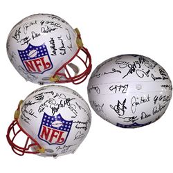 Joe Theismann Signed Quarterback Legends NFL Logo White Full Size Riddell Proline Helmet W/ 29 Sigs 