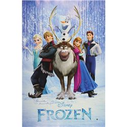 Idina Menzel Signed Disney's Frozen 24X36 Movie Poster