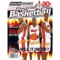 Lebron James Unsigned 2010 Miami Heat Athlon Pro Basketball Annual Magazine