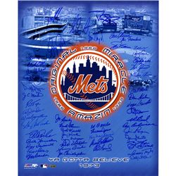 New York Mets Tribute Multi-Signed 16X20 Photo (50 Signatures) (Ryan/Seaver "The Franchise"/Glavine/