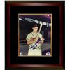 Image 1 : Eddie Mathews Signed Milwaukee Braves 8X10 Photo Custom Framed Dual HOF 78 & 512 Hrs (Bat On Shoulde
