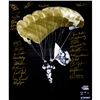 Image 1 : 1986 New York Mets Team Signed World Series Parachuter Landing On Field At Shea Stadium 20X24 Photo 