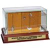 Image 1 : Authentic Piece Of 1973 MSG Court W/ Glass Display Case & Engraved Gold Plate