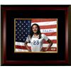 Image 1 : Christen Press Signed 8X10 Photo Custom Framed (Horizontal-With Flag)(Team USA Women’S Soccer Team)