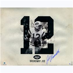 Joe Namath Signed #12 Collage 16X20 Metallic Photo (LE/12)