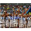 Christie Rampone Signed Team USA 2015 Women's World Cup Final Champions Trophy Celebration 8X10 Phot