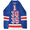 Ed Giacomin/Henrik Lundqvist/Mike Richter Triple Signed Legendary Goalie Jersey (LE/66)